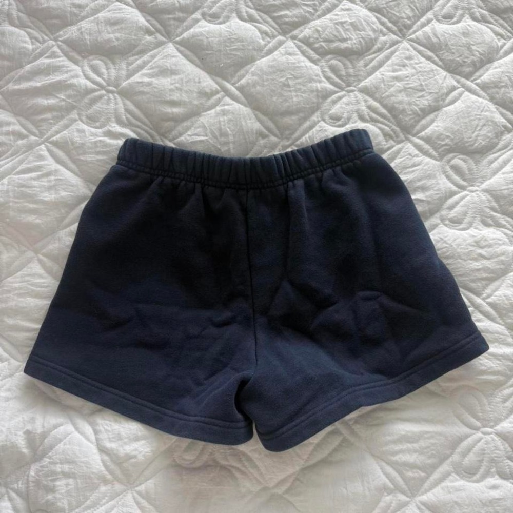 navy tna aritzia sweat shorts